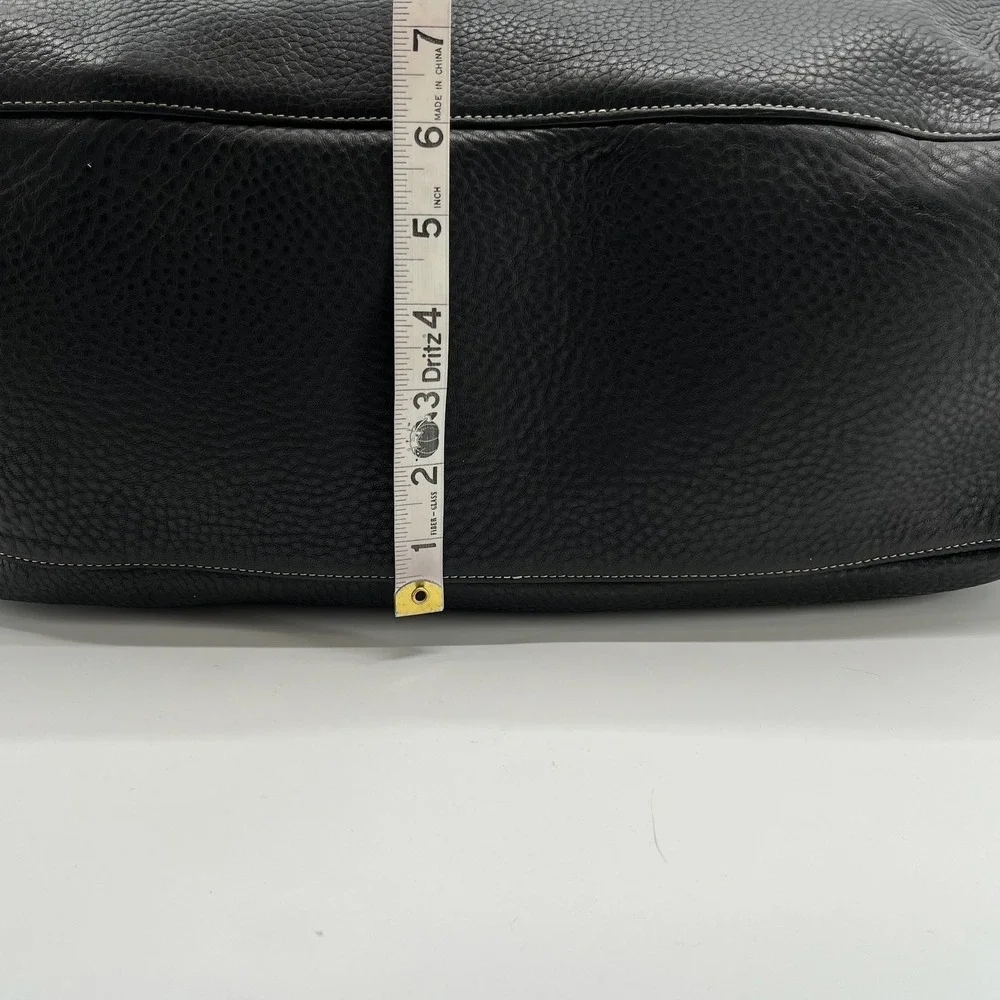 Levenger Pebbled Leather Briefcase Black Executive Business Laptop Portfolio Bag